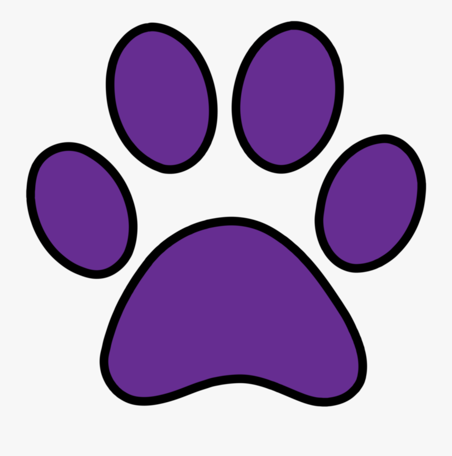 Paw Dog Printing Clip Art - Purple Paw Print Clipart, Transparent Clipart