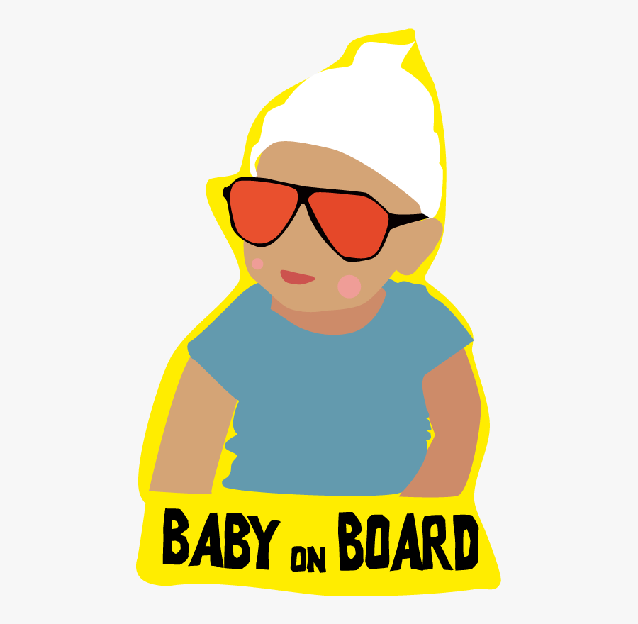 Sticker Of Baby On Board, Transparent Clipart