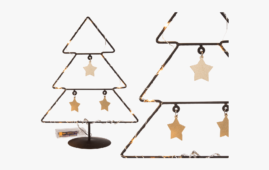 Christmas Star Clip Art Black And White - Arbol Navideño De Metal, Transparent Clipart