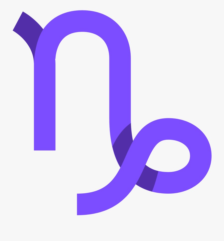 Capricorn Symbol Text - Graphic Design, Transparent Clipart