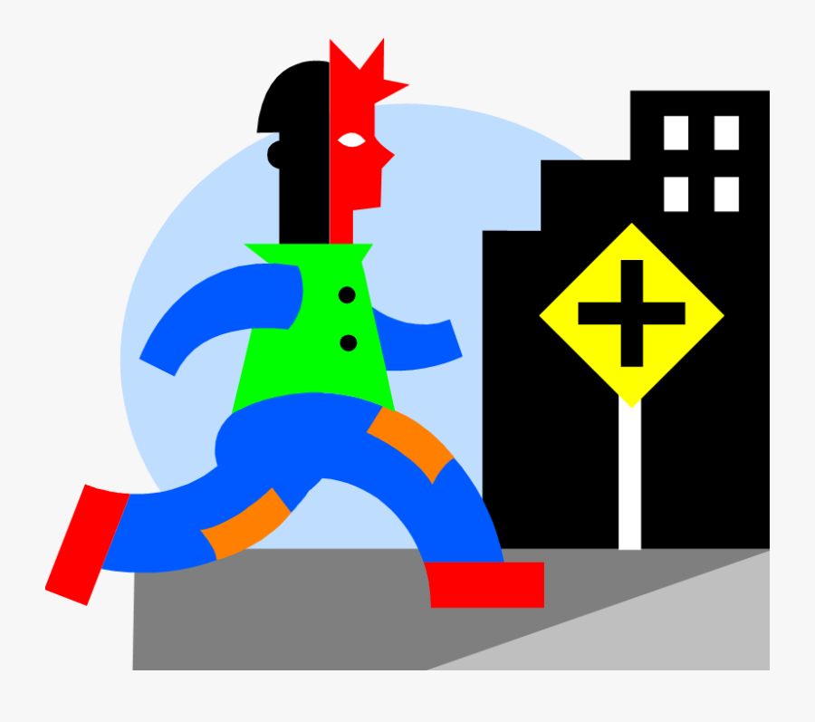 Dumb Jaywalker - Concepto Señalizacion De Seguridad, Transparent Clipart