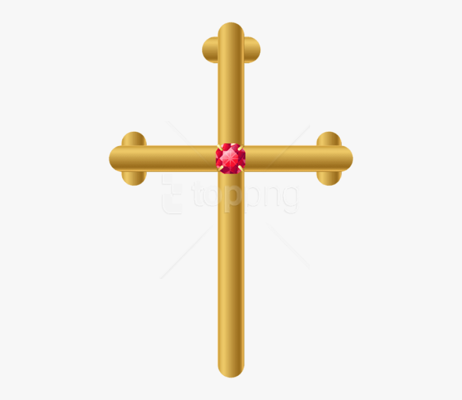 Download Golden Images Background - Gold Transparent Background Transparent Cross Clipart, Transparent Clipart