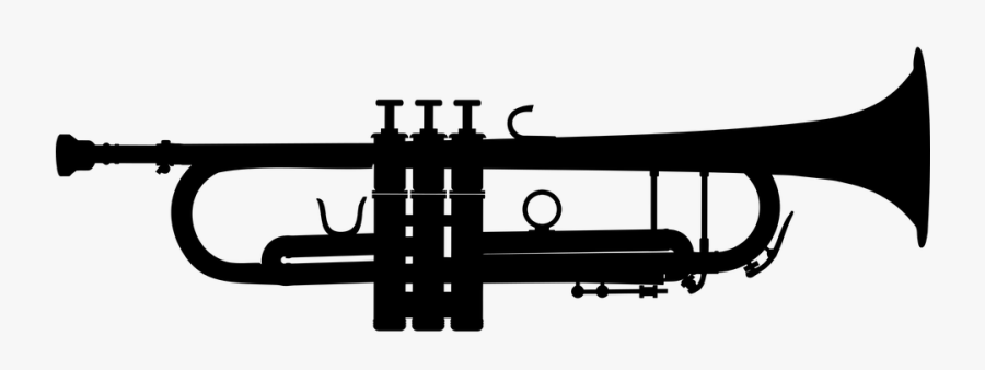 Audio, Aural, Ears, Hearing, Instrument, Music, Musical - Trumpet Silhouette Png, Transparent Clipart