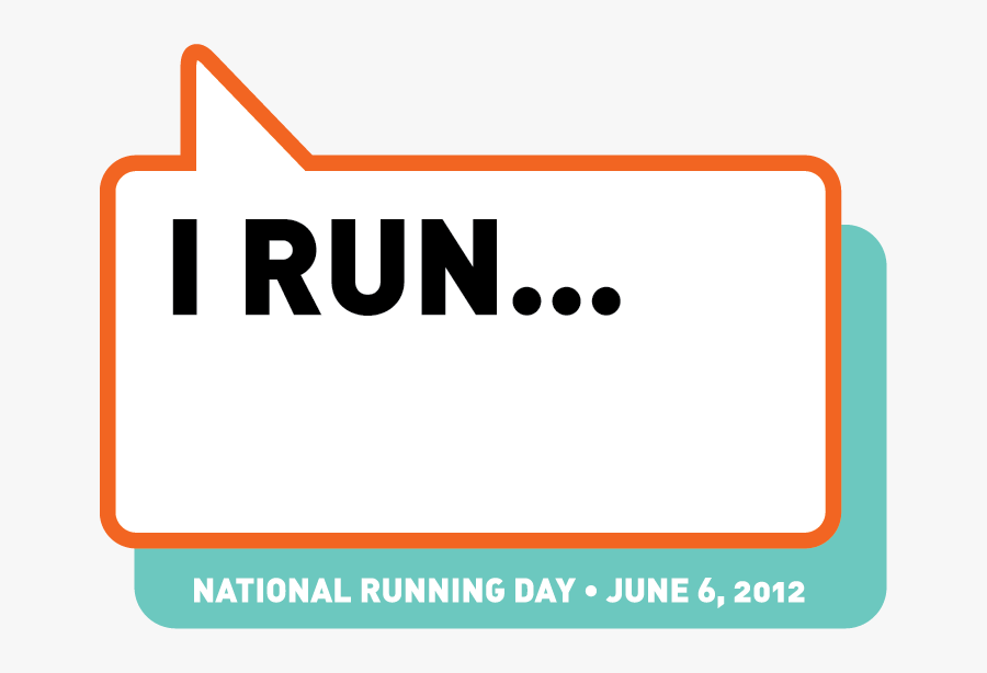 National Running Day Logo - Sign, Transparent Clipart