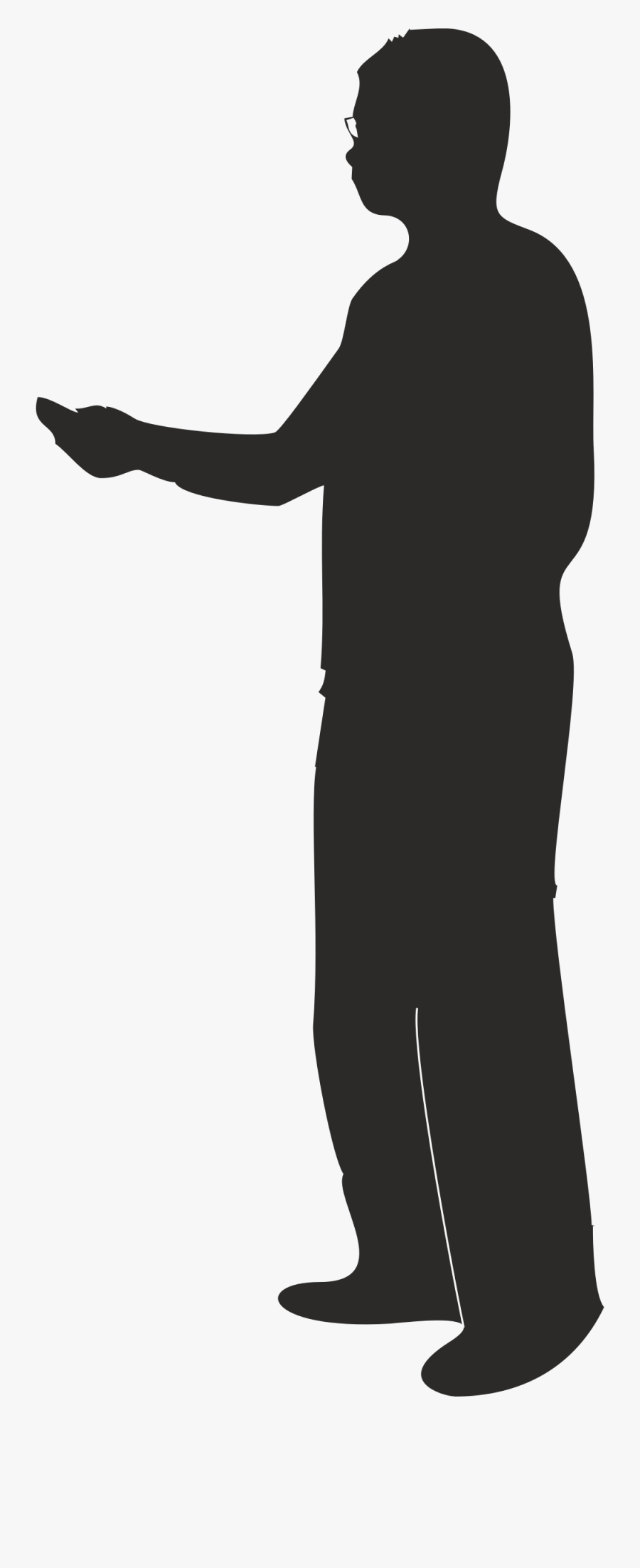 Clipart - Silhouette Person Pointing Png, Transparent Clipart