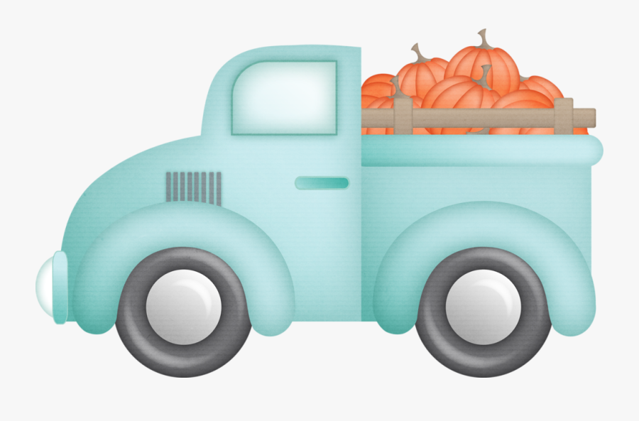 Truck With Pumpkins Png, Transparent Clipart