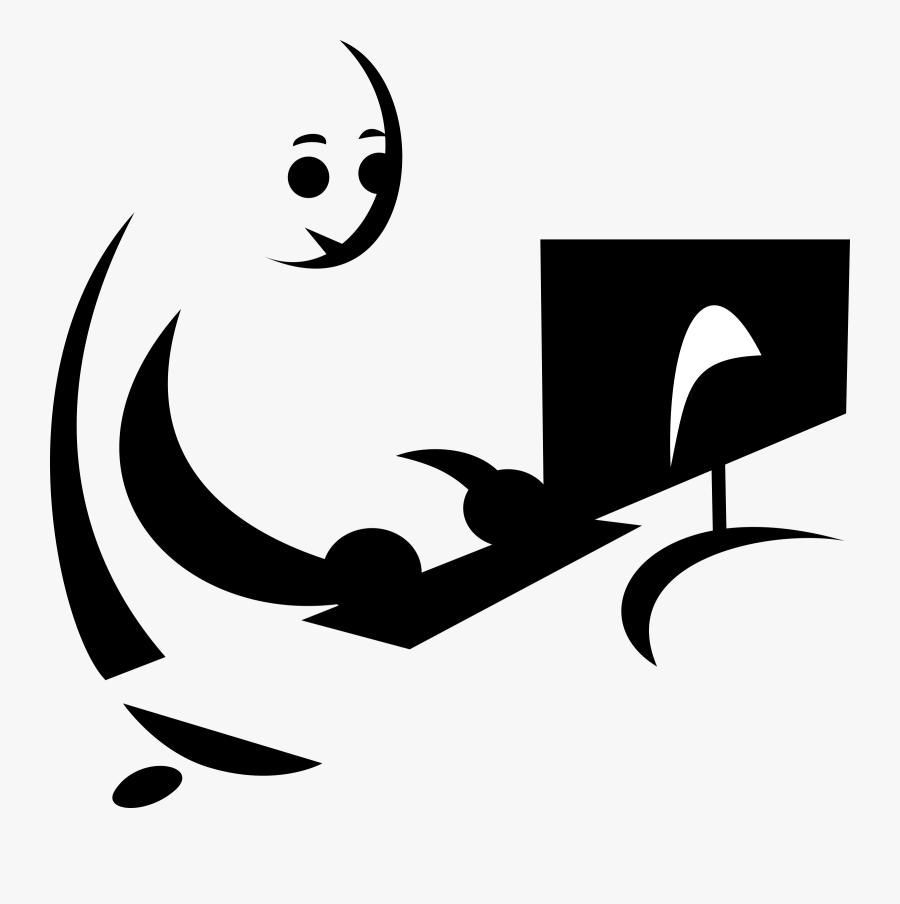 Clipart - Computer Design Black And White, Transparent Clipart