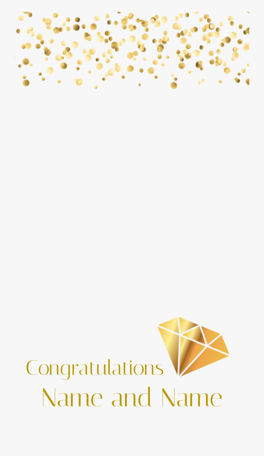 Transparent Congratulations Free Clipart - Gold Confetti Transparent Background, Transparent Clipart