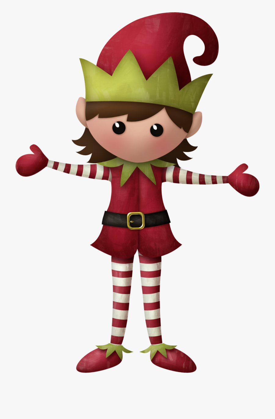 28 Collection Of Girl Elf Clipart - Girl Christmas Elf, Transparent Clipart