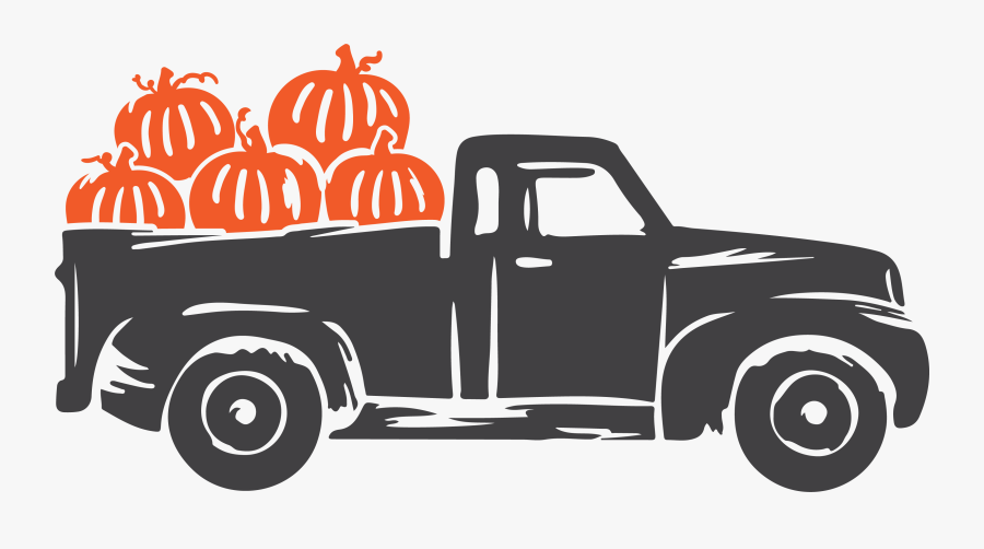 Contact Farmer In The - Truck With Pumpkins Svg, Transparent Clipart