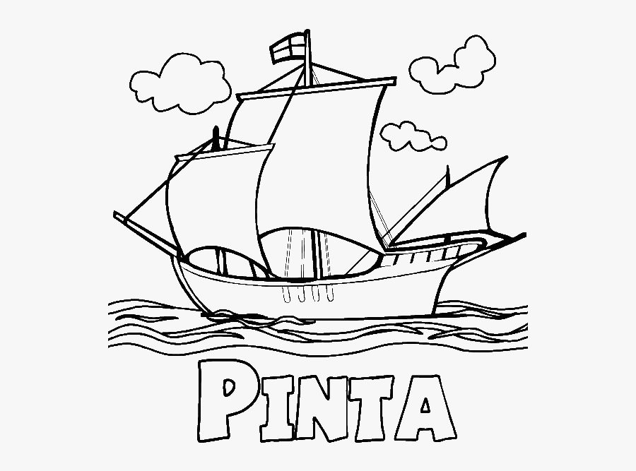 Columbus Day Png - Drawing Christopher Columbus Boat, Transparent Clipart