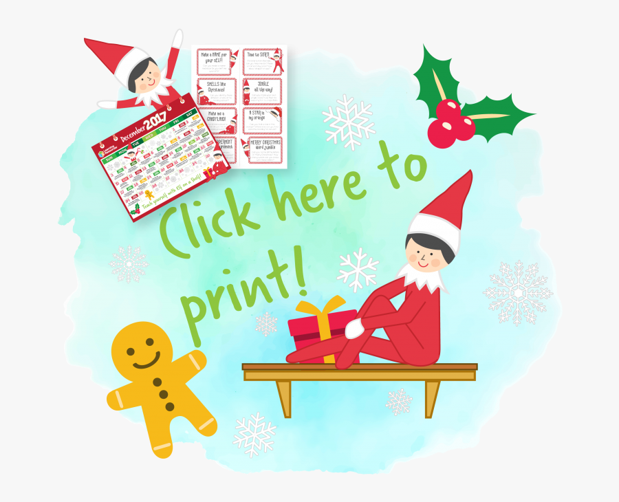 Teach Yourself With Elf On The Shelf - Cartoon, Transparent Clipart