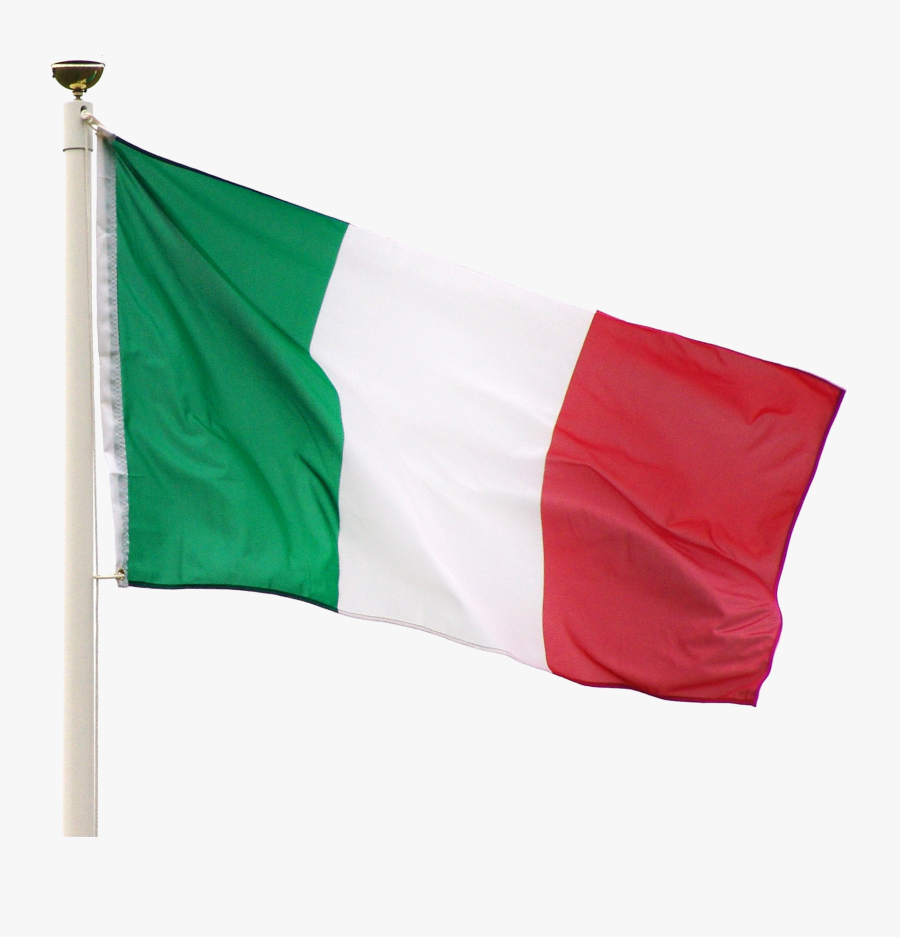 Italian Flag On Stick, Transparent Clipart