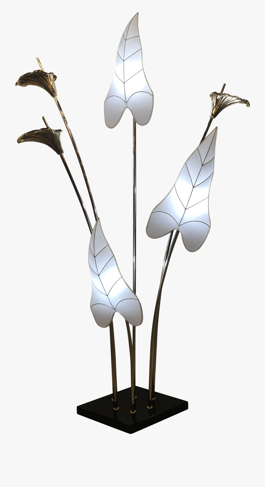 Superb Vintage Hollywood Regency Brass Calla Lily Italian - Illustration, Transparent Clipart
