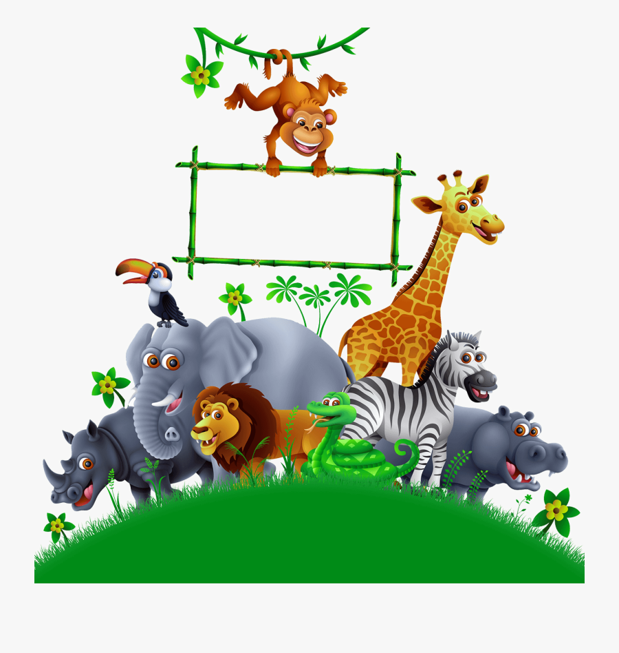 Transparent Playground Clip Art - Animals In Bounce House Clip Art, Transparent Clipart