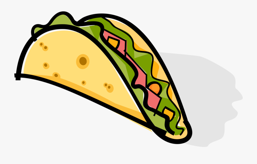 Vector Illustration Of Mexican Cuisine Taco Corn Or - Cinco De Mayo Taco Vector, Transparent Clipart