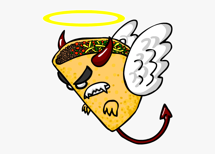 Taco Clip Guy - Taco Angel, Transparent Clipart