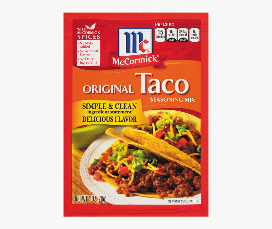 Mccormick Taco Seasoning Mix, Transparent Clipart