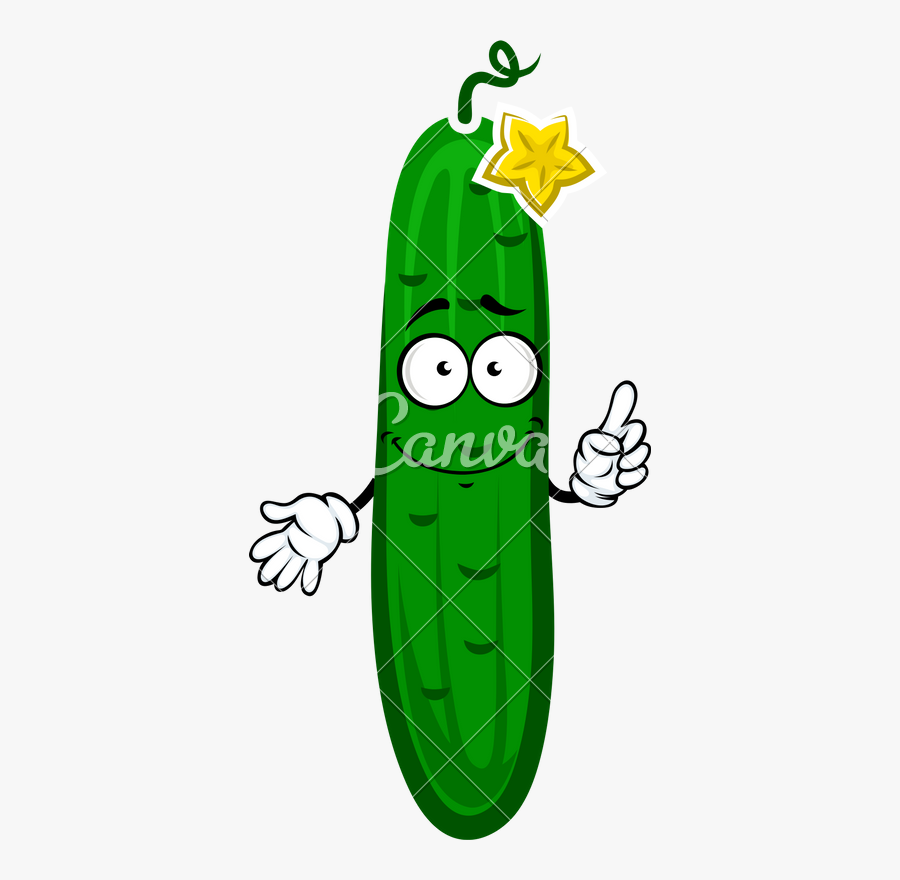 Cucumber Clipart Character - Caricatura De La Papa, Transparent Clipart