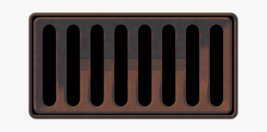 Street Iron - Drain Cover Vector Stencil, Transparent Clipart