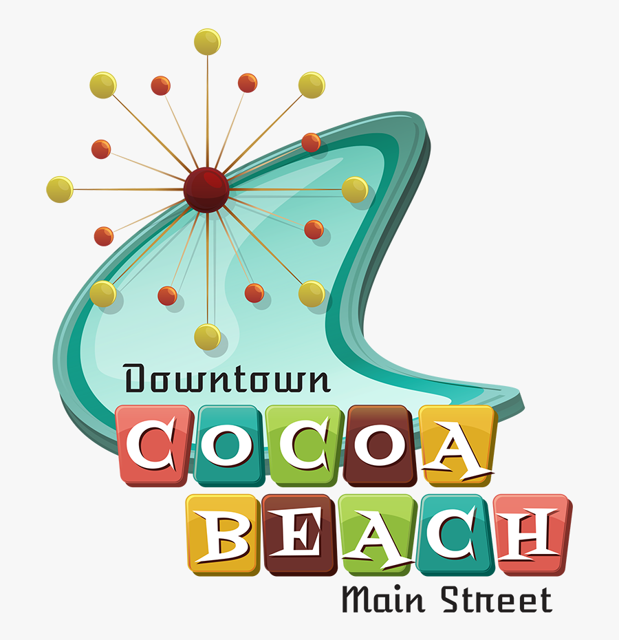 South Cocoa Beach Downtown, Transparent Clipart
