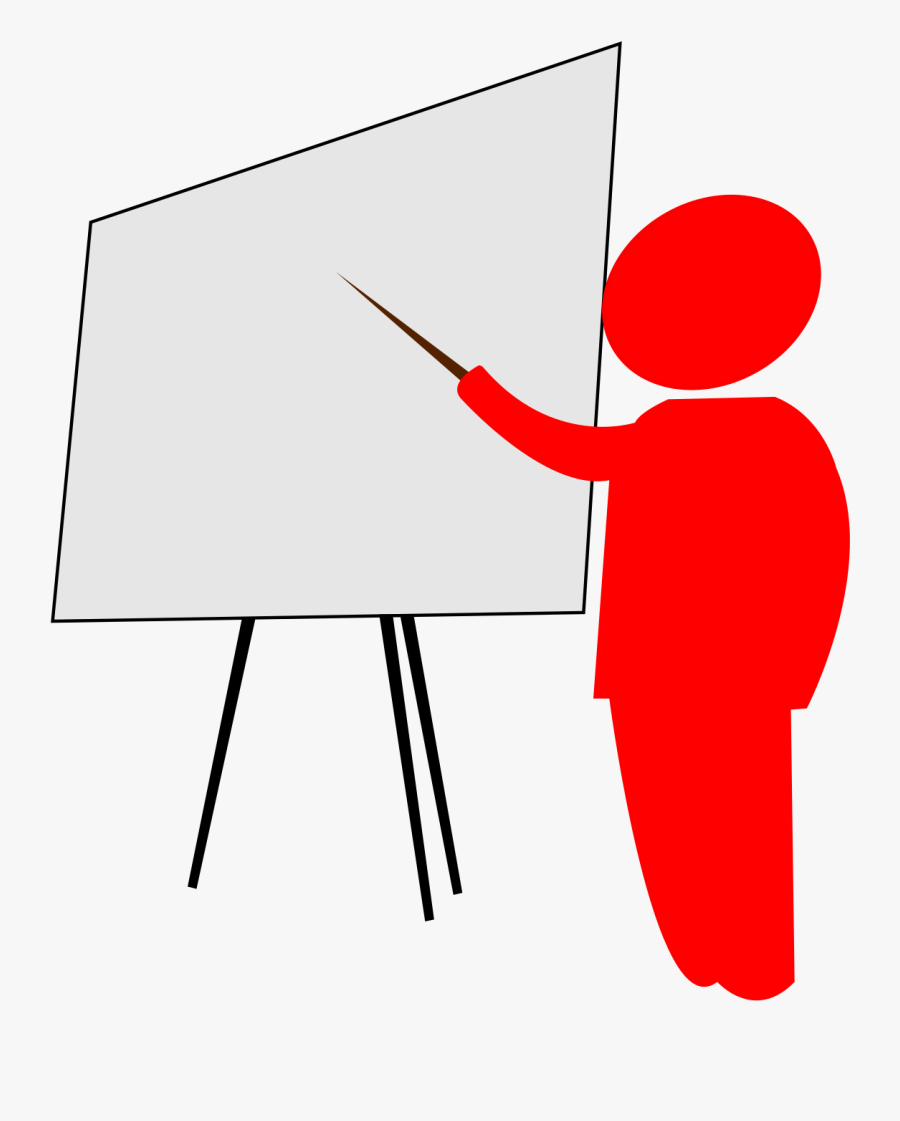 Teacher Explains Pointing To The Blackboard Icons Png, Transparent Clipart