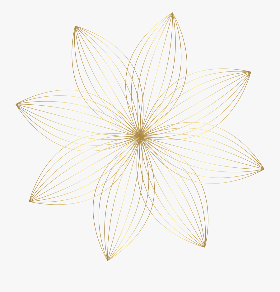 Lilies Clipart Gold, Transparent Clipart