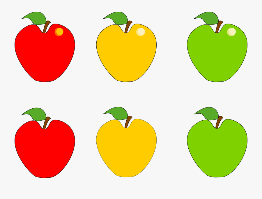 Apple Fruit Green Yellow Red - Red Yellow Green Apple, Transparent Clipart