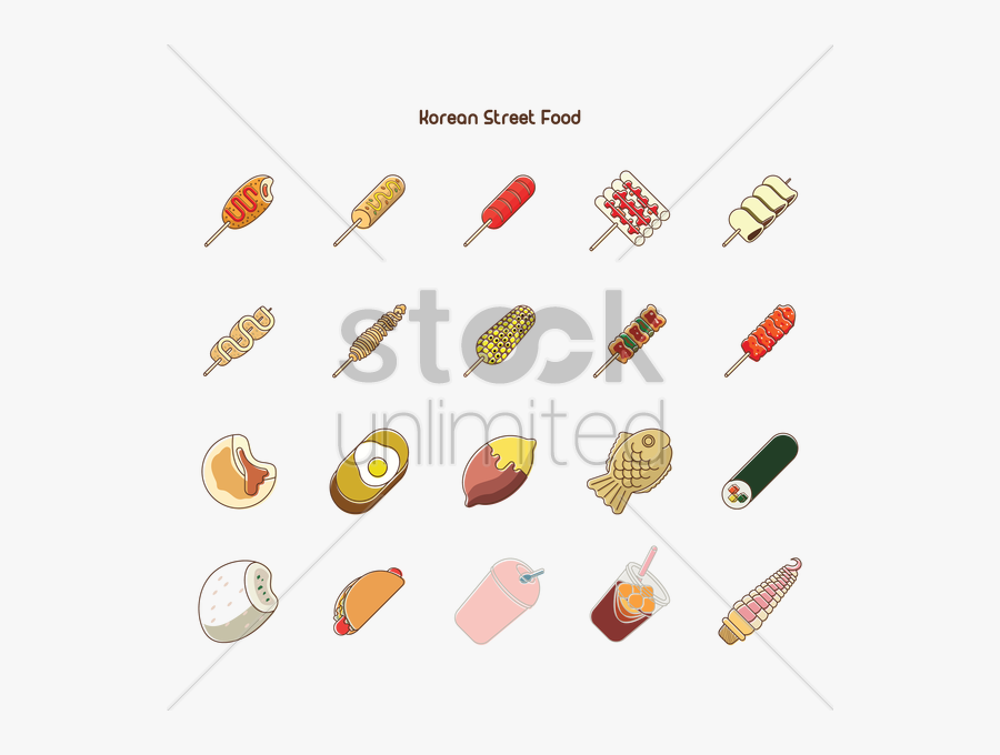 Drinking Clipart Korean - Korean Street Food Vector, Transparent Clipart