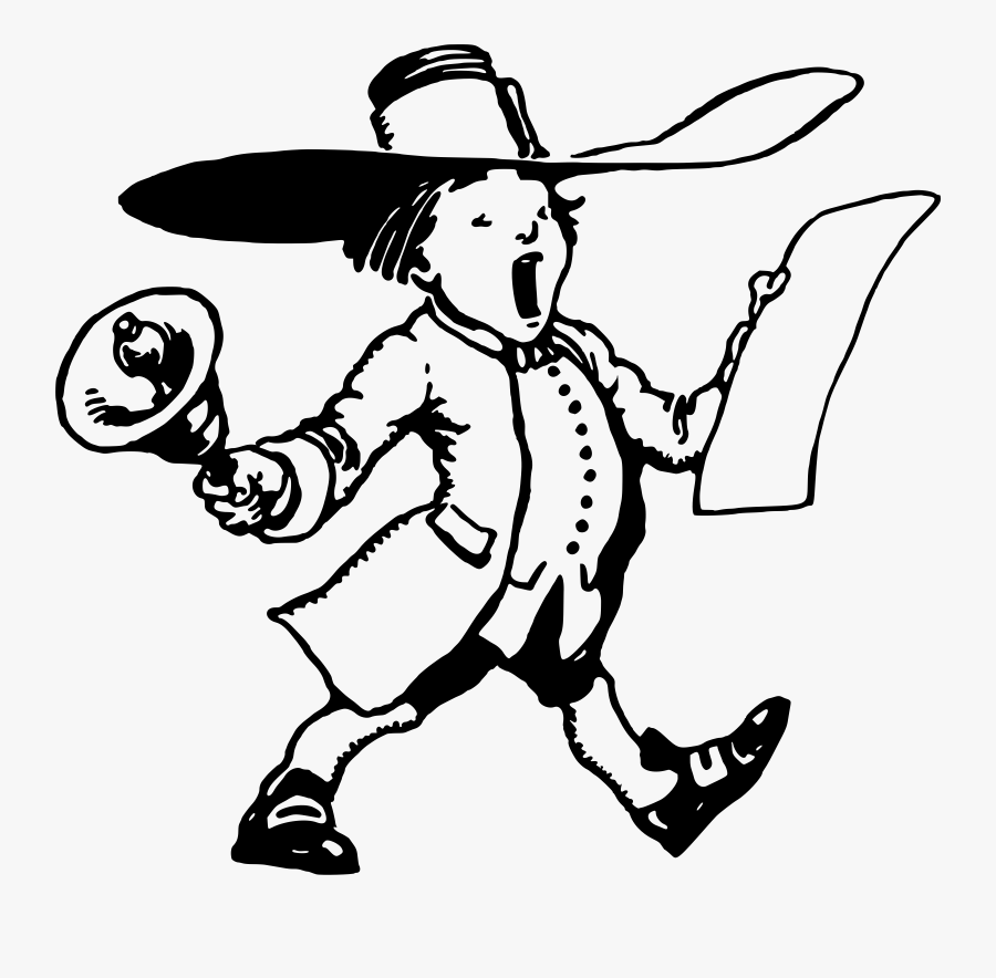 Cliparts For Free Download Town Clipart Drawing And - Town Crier Easy Drawing, Transparent Clipart