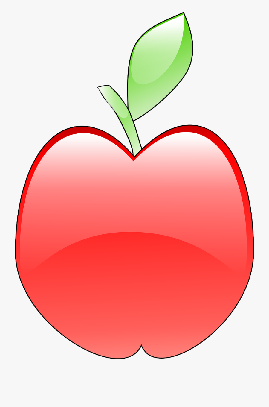 Crystal Apple Clipart, Vector Clip Art Online, Royalty - Apple Clip Art, Transparent Clipart