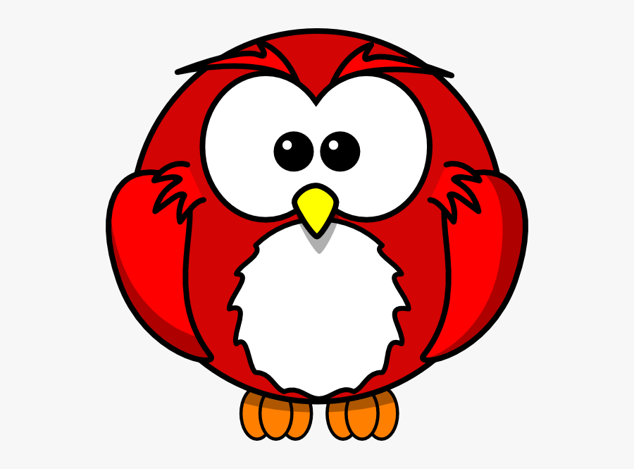 Red Owl Clip Art At Clker - Openclipart Org, Transparent Clipart