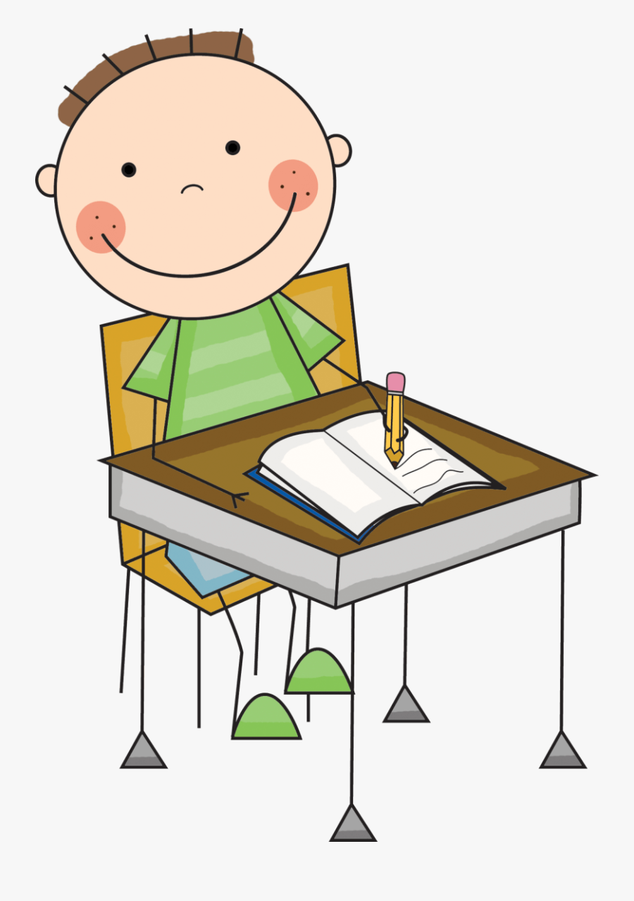 Please Use This Great Website To Practice Spelling - Student At Desk Clipart, Transparent Clipart