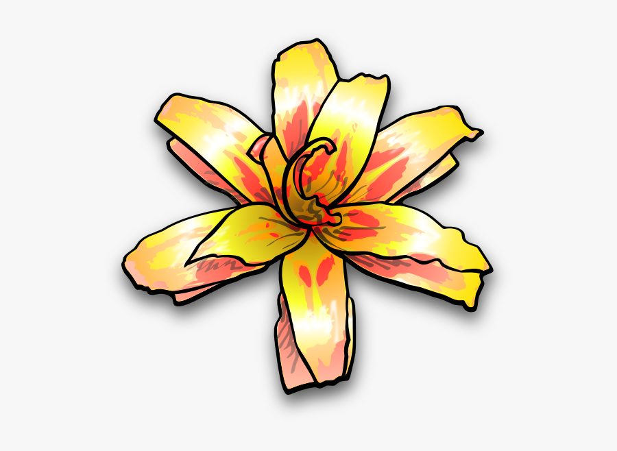 Yellow Lily Svg Clip Arts - Flyers On Microsoft Publisher, Transparent Clipart