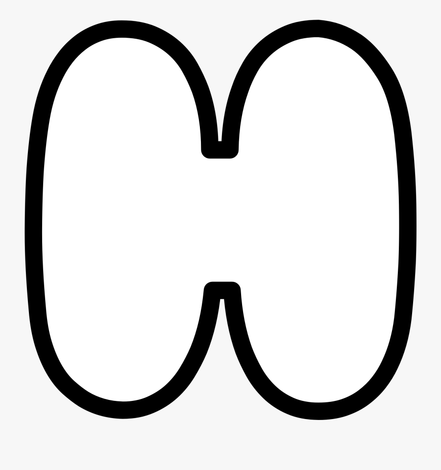 Letter H In Bubble Letters, Transparent Clipart