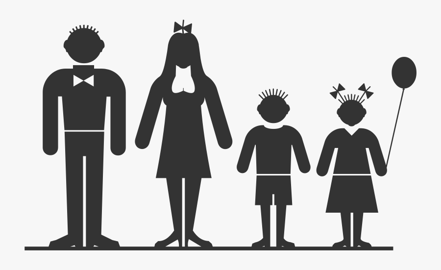 Happy Family - Washroom Sign, Transparent Clipart