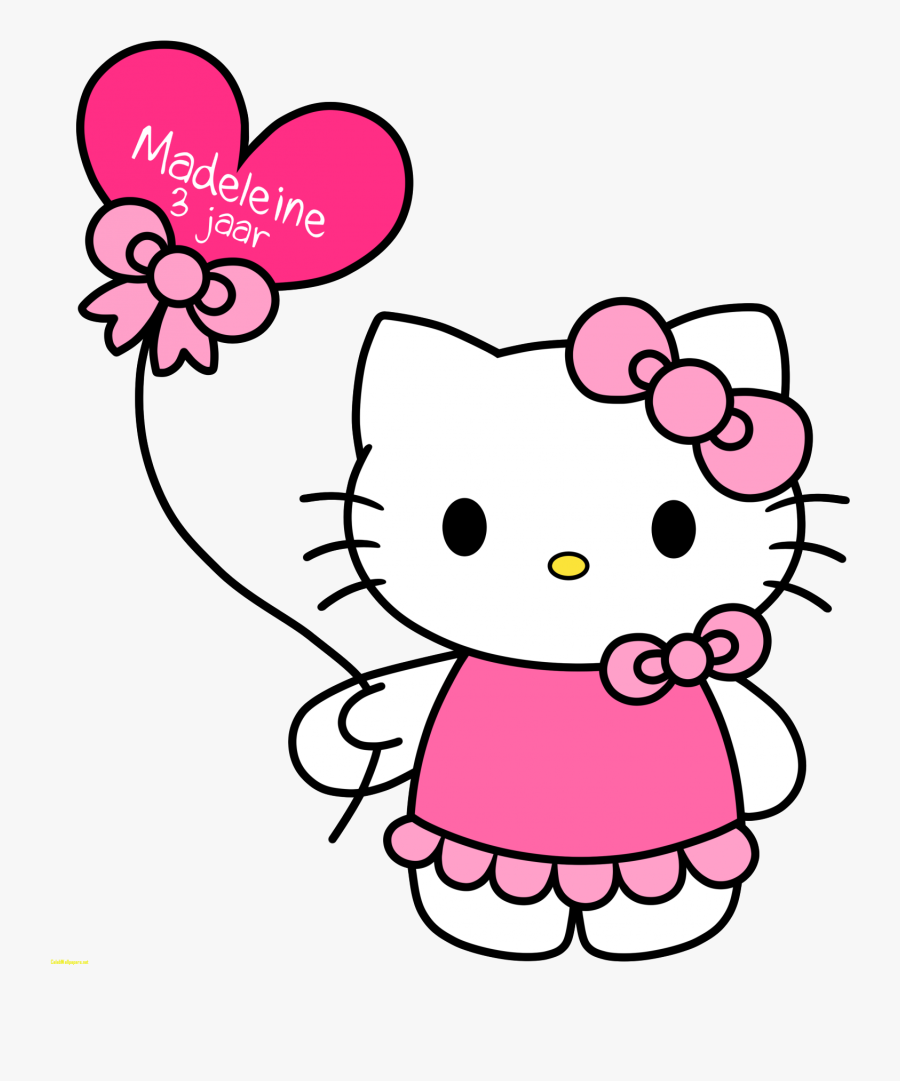 Hello Kitty Pictures Hello Kitty With Balloons Free - Hello Kitty Pink Png, Transparent Clipart
