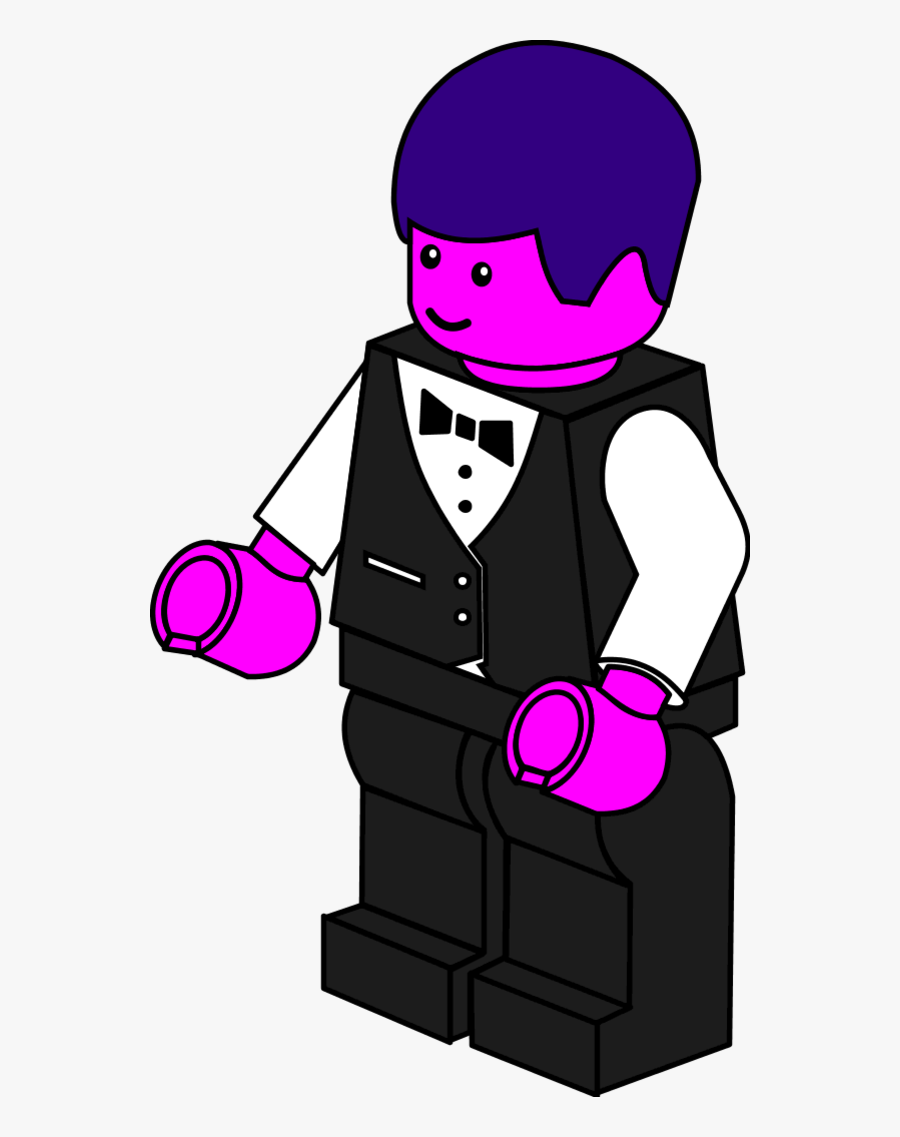 Lego Town Waiter Vector Svg Clipart Png Download Free - Lego Clipart, Transparent Clipart