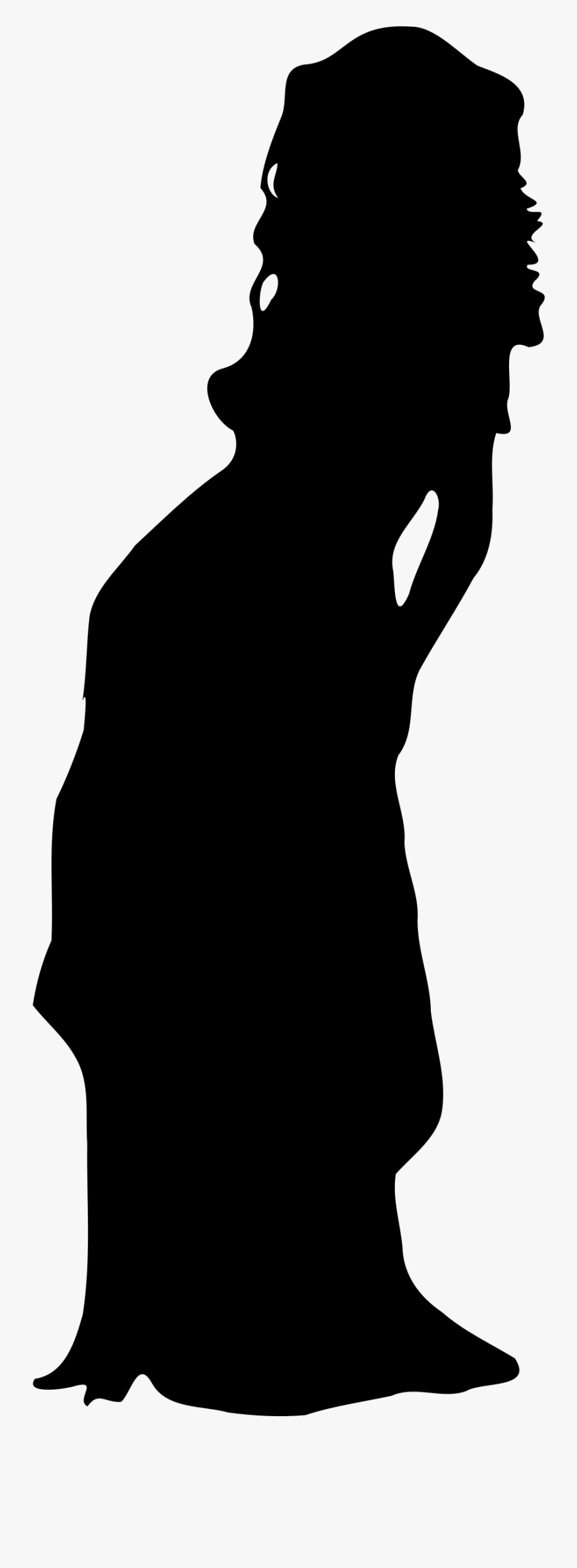 Female Wizard Clipart Silhouette - Black Woman Silhouette, Transparent Clipart