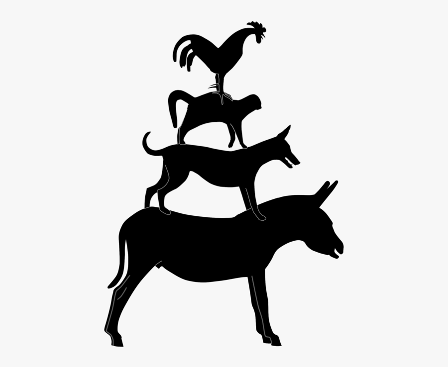 Horse,tail,silhouette - Bremen Town Musicians Clipart, Transparent Clipart