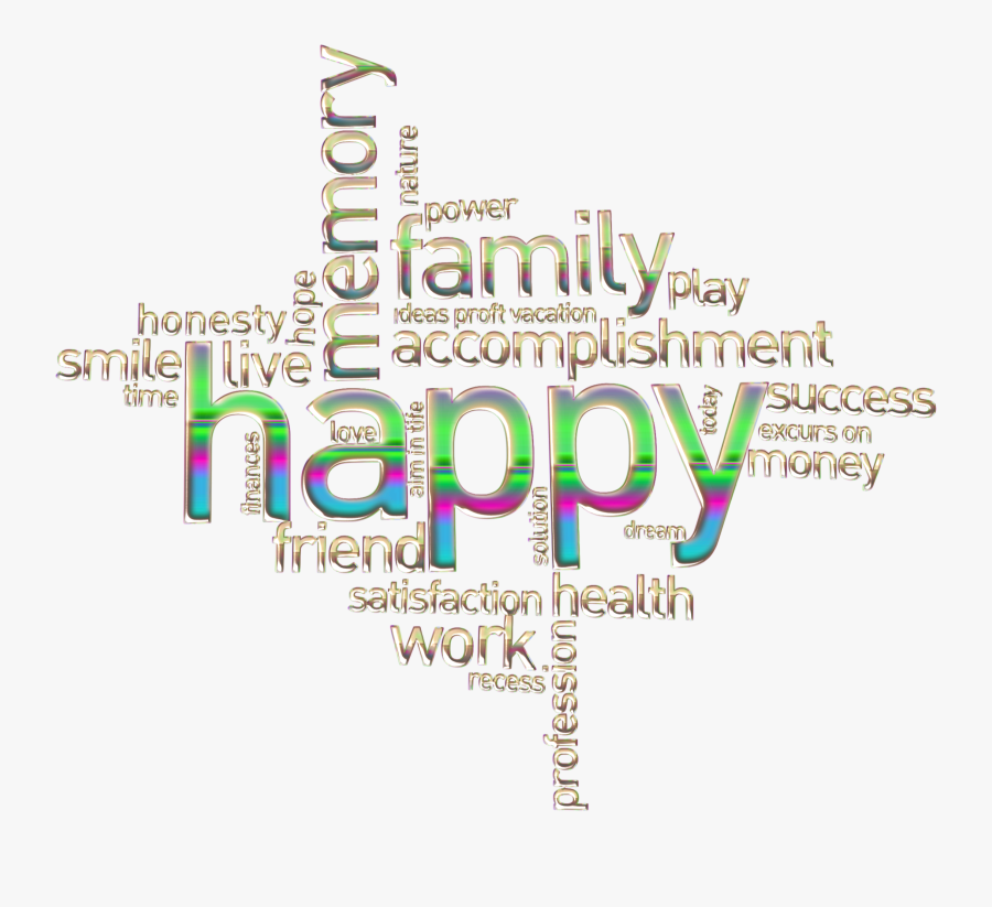 Happy Family Word Cloud Enhanced No Background Clip - Graphic Design, Transparent Clipart