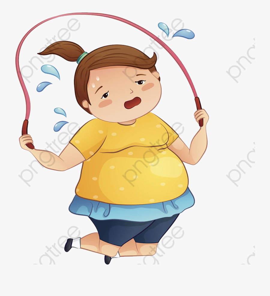Little Boy Jump Rope - เด็ก อ้วน ภาพ วาด, Transparent Clipart