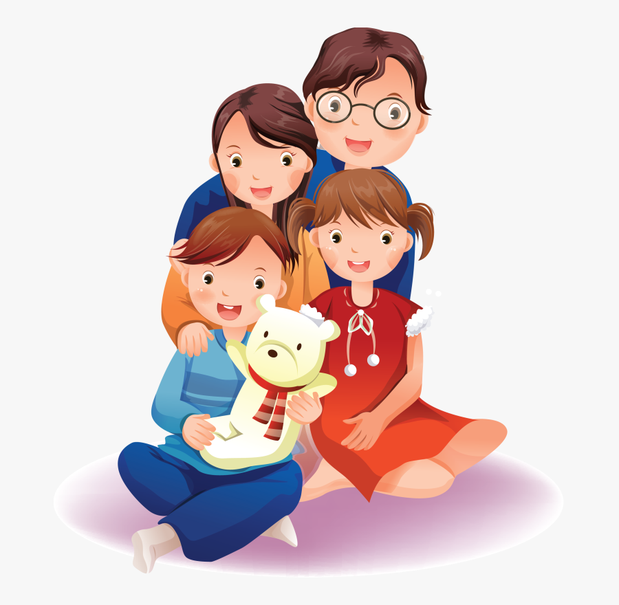 Clip Art Family Love Clipart - Happy Family Png Animation, Transparent Clipart
