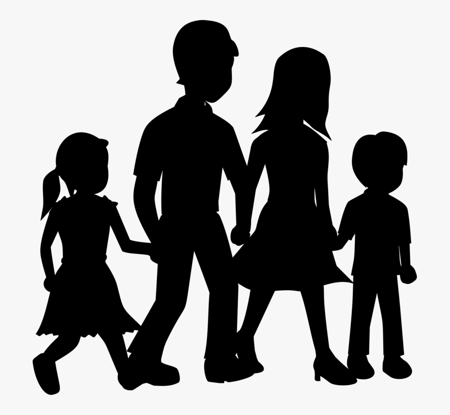 Ridiculously Happy Family Silhouette - Silhouette Happy Family Transparent, Transparent Clipart