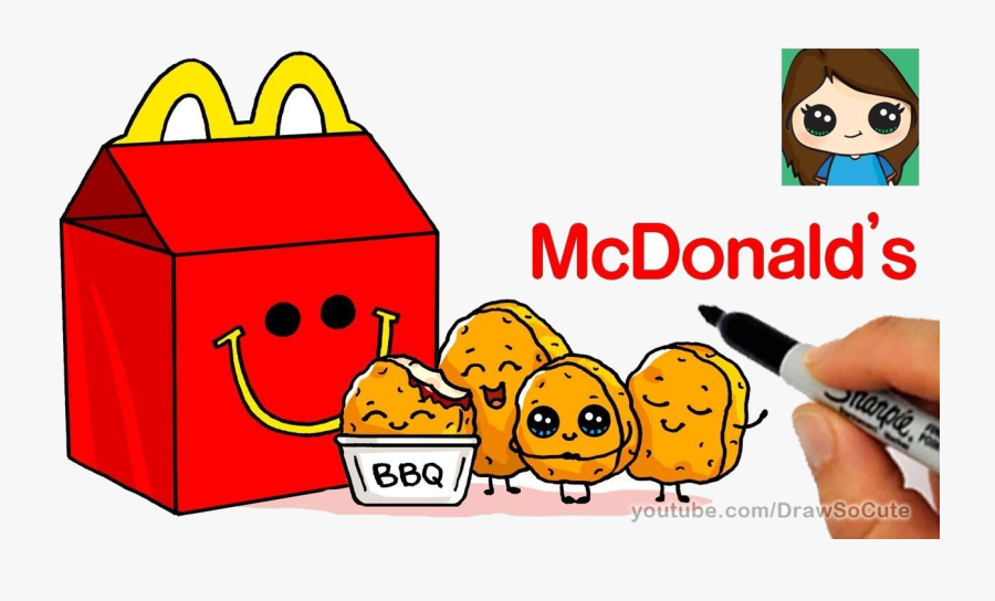 Mcdonalds Clipart Fat Food X Transparent Png - Kawaii Food To Draw, Transparent Clipart