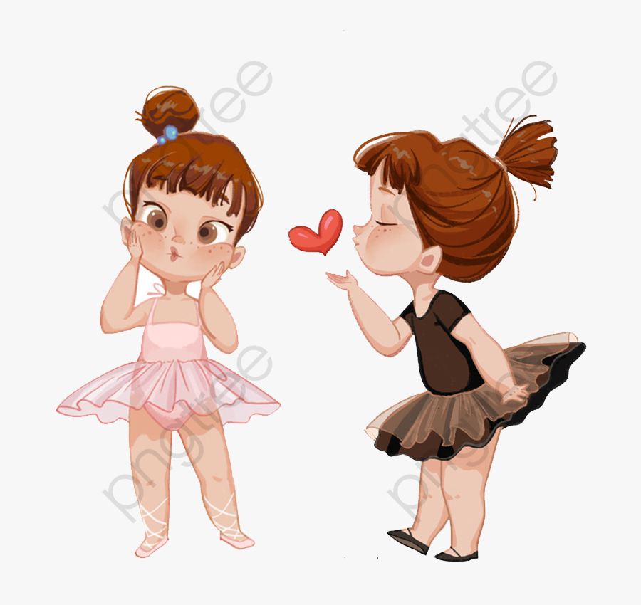 Fat Kids, Kids Clipart, Cartoon, Lovely Png Transparent - Cute Sketches Of Best Friends, Transparent Clipart