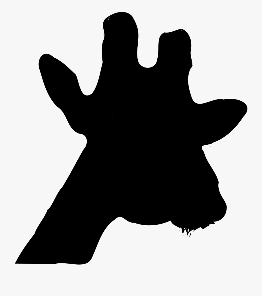 Commons Clipart One Big Happy Family - Giraffe Head Neck Silhouette, Transparent Clipart