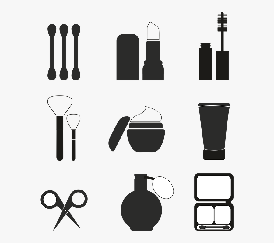 Hair Salons In Boksburg - Makeup Black And White Logo, Transparent Clipart