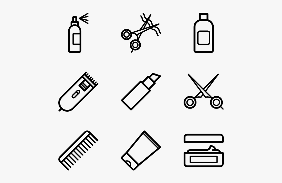 Hairdressing - Hair Salon Icons Png, Transparent Clipart