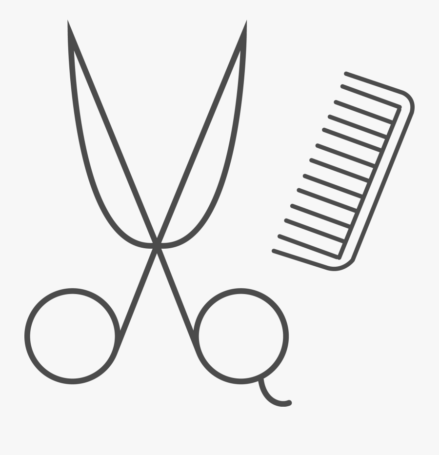 In-house Hair Salon For Both Men And Women - Line Art, Transparent Clipart
